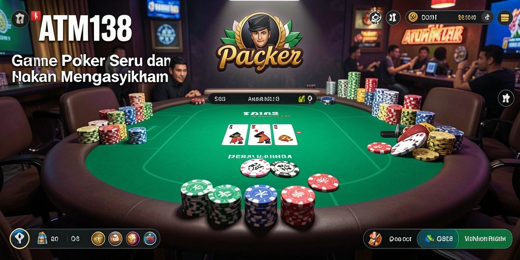 Screenshot ATM138 menampilkan gameplay poker yang seru dan menegangkan.