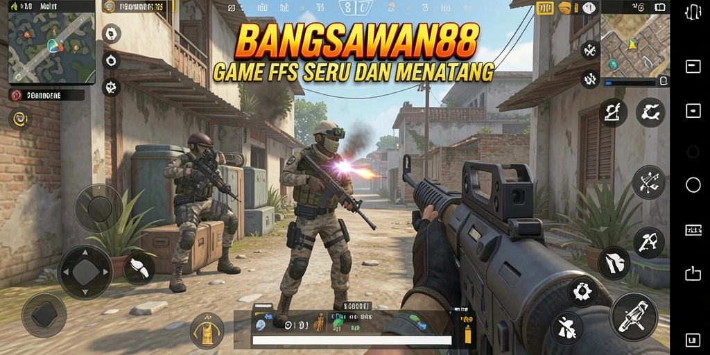 Tampilan gameplay menegangkan dalam BANGSAWAN88, menguji keterampilan menembak Anda.