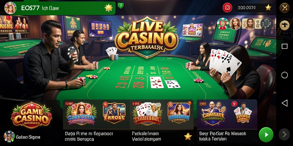 Tampilan gameplay menarik dari EOS77 dalam Live Casino.