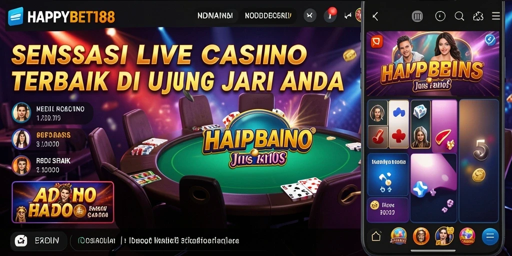 Gameplay seru di <strong>HAPPYBET188</strong> dengan dealer langsung yang interaktif.