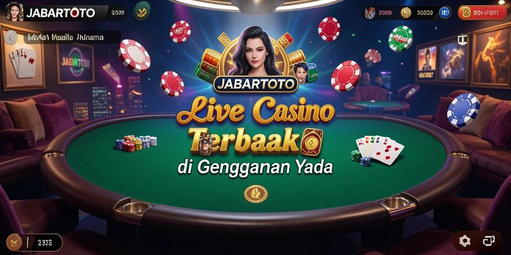 Tampilan live dealer dalam JABARTOTO yang menarik dan interaktif.
