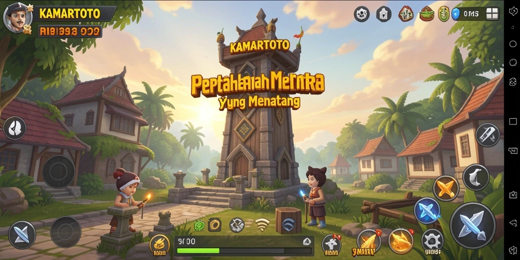 Screenshot menampilkan gameplay menara yang seru dan menantang di KAMARTOTO.