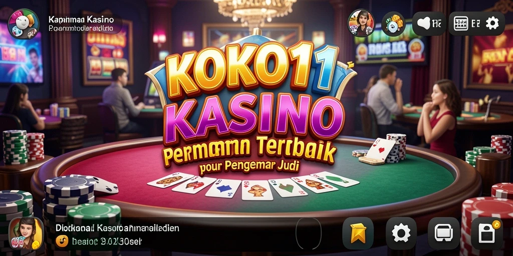 Screenshot gameplay KOKO11 menampilkan suasana kasino yang menegangkan.