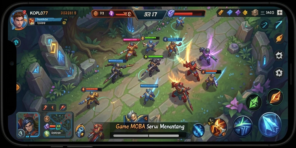 Gameplay seru dalam pertempuran tim di KOPLO77.