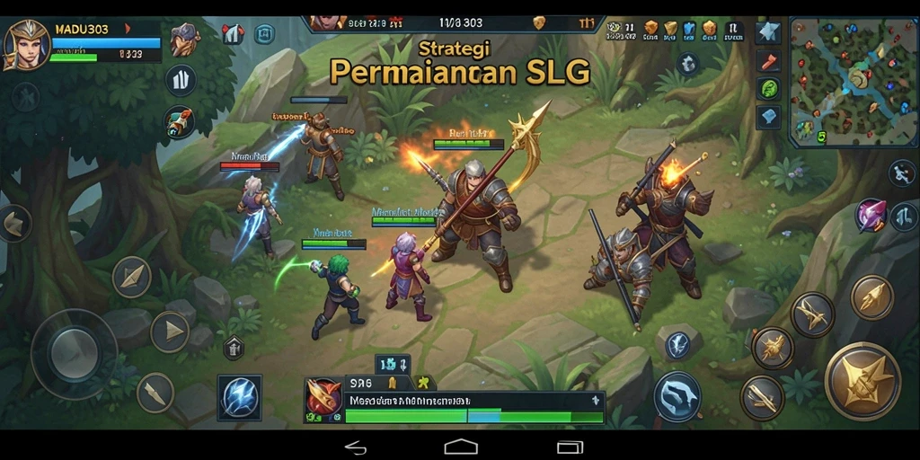 Screenshot MADU303 menampilkan gameplay SLG yang dinamis dan menarik.