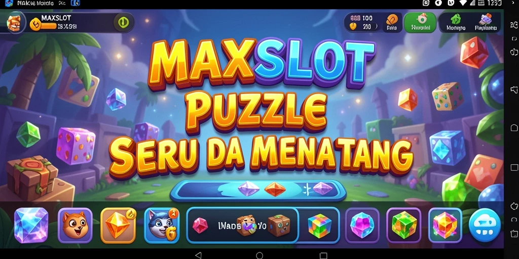 Screenshot MAXSLOT menampilkan desain puzzle yang menarik dan gameplay yang seru.