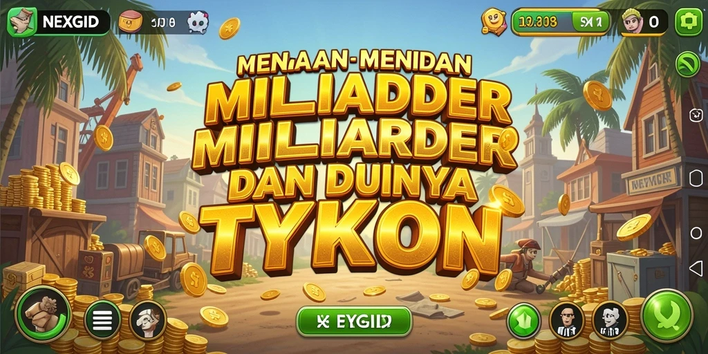 Tampilan gameplay NEXGID yang seru dan menantang dalam dunia Tycoon.