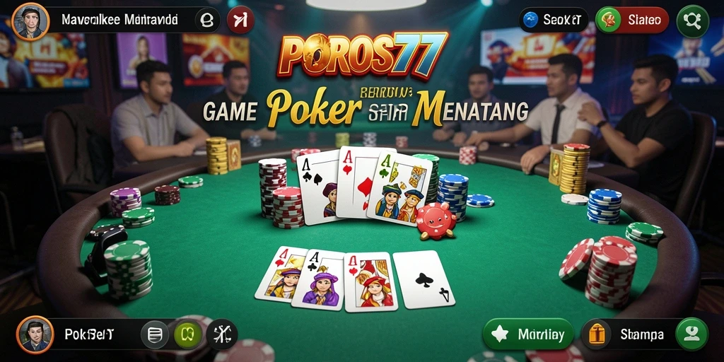 Tampilan gameplay Poker yang menarik dari POROS77.