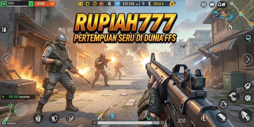 Screenshot gameplay RUPIAH777 yang menampilkan aksi seru dalam pertempuran FPS.
