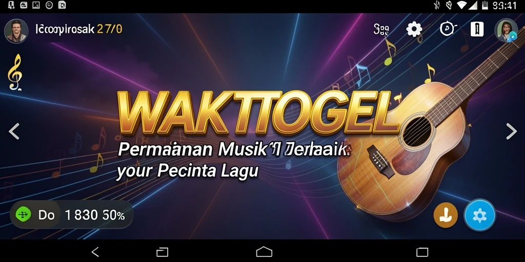 Tangkapan layar WAKTOGEL menampilkan gameplay yang menarik dengan lagu-lagu populer.