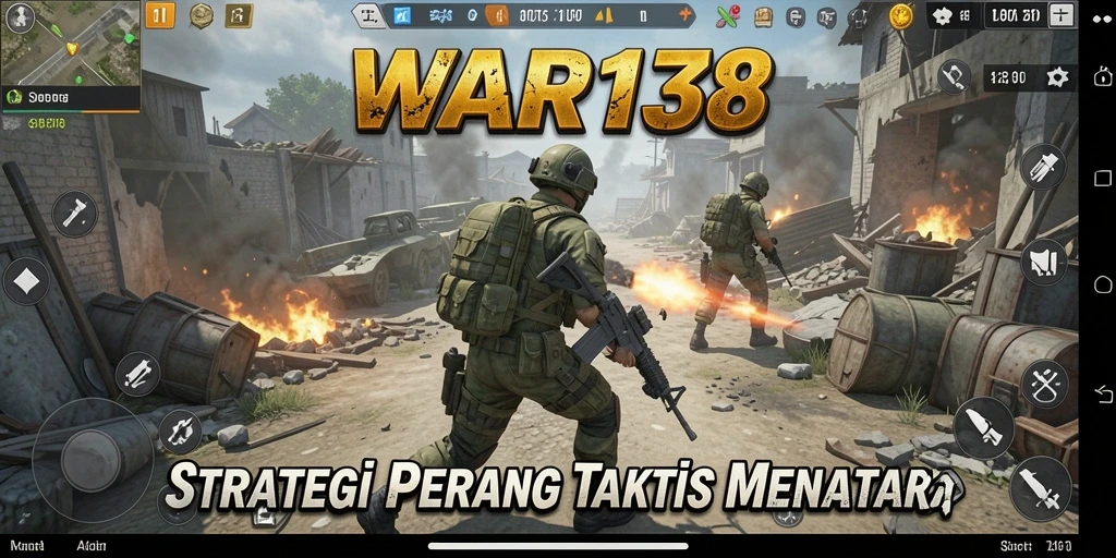 Screenshot gameplay menunjukkan aksi strategi yang mendebarkan dalam WAR138.